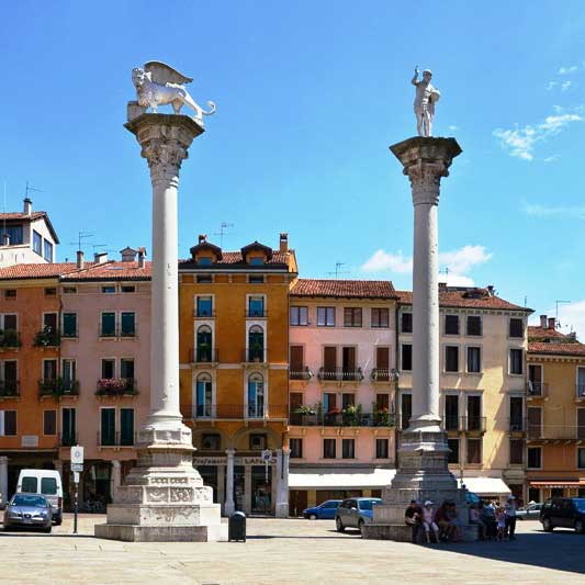 Colonne in marmo grolla piazza dei signori vicenza