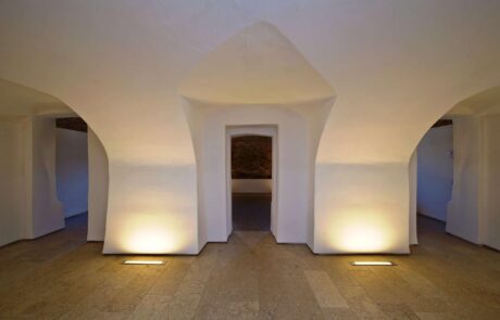 Pavimentazioni di Villa Caldogno in Marmo Grolla e Marmo Grigio Olivo