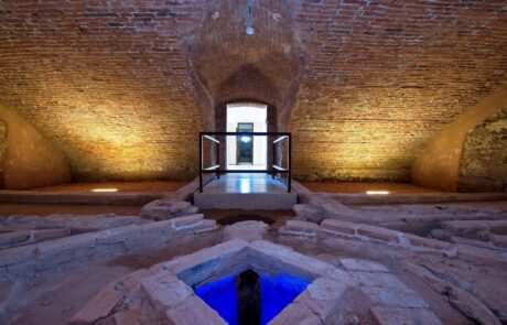 Pavimentazioni di Villa Caldogno in Marmo Grolla e Marmo Grigio Olivo